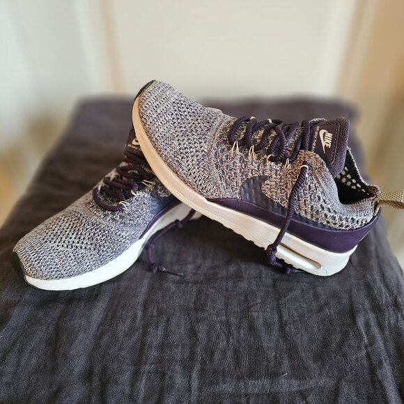 NIKE Air Max Thea Ultra Fly Knit Purple Embroidered Nike on back Size 7 - Picture 10 of 10